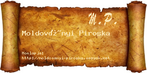 Moldoványi Piroska névjegykártya
