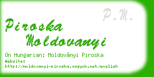 piroska moldovanyi business card