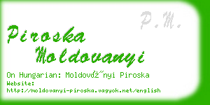 piroska moldovanyi business card